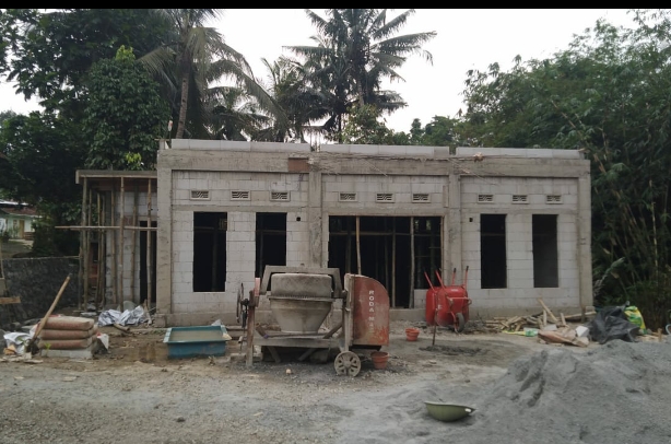 Tahapan pembangunan gedung Rumah Baca Purnama 